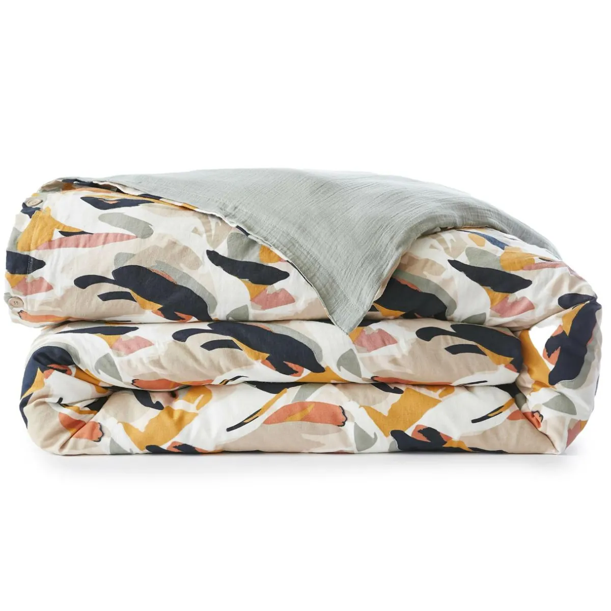 EMINZA Housse de couette gaze de coton (200 x 200 cm) Mathilda Multicolore Hot