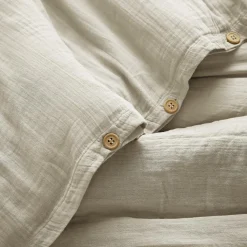 EMINZA Housse de couette gaze de coton (240 x 220 cm) Gaïa pampa Beige Clearance