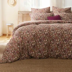 EMINZA Housse de couette gaze de coton (200 x 200 cm) Constance Camel Outlet