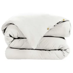 EMINZA Housse de couette gaze de coton (140 x 200 cm) Gaïa chantilly Blanc Outlet