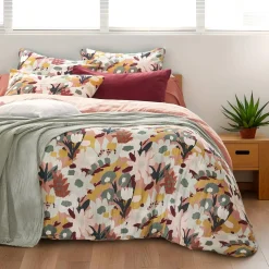 EMINZA Housse de couette gaze de coton (140 x 200 cm) Azel Multicolore Clearance