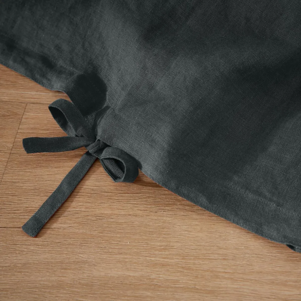 EMINZA Housse de couette lin lavé (260 x 240 cm) Louise Gris ardoise Outlet