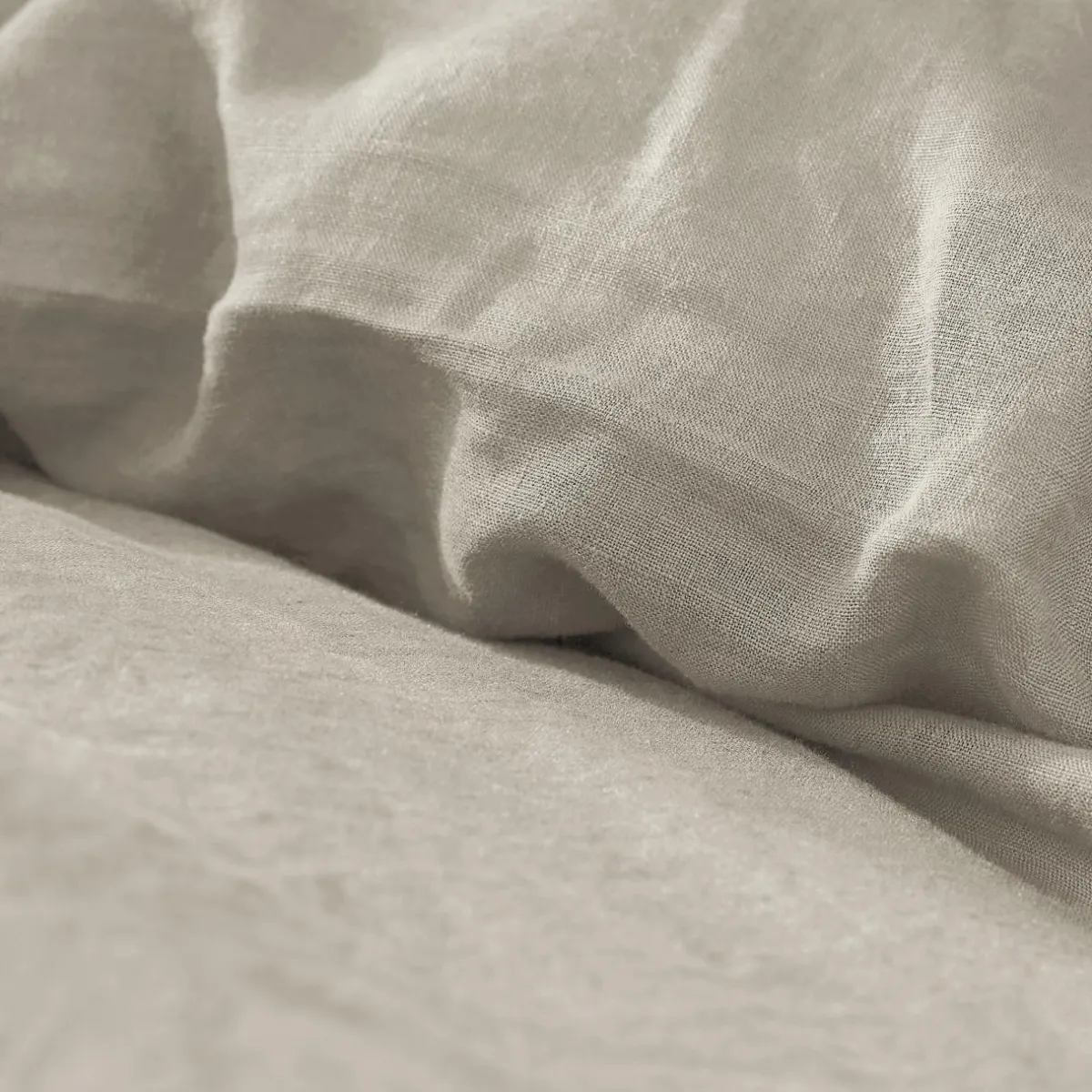 EMINZA Housse de couette lin lavé (260 x 240 cm) Louise Beige Sale