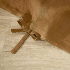 EMINZA Housse de couette lin lavé (240 x 220 cm) Louise Caramel New
