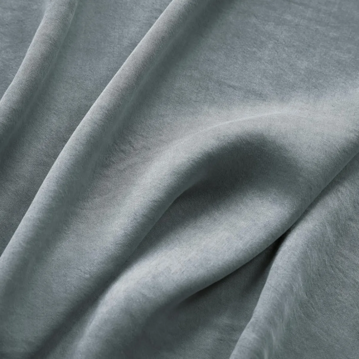EMINZA Housse de couette lyocell Tencel™ lavé (240 x 220 cm) Olivia stone Bleu New