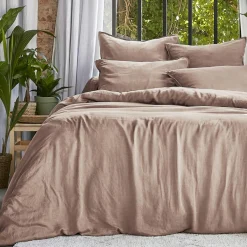 EMINZA Housse de couette lyocell Tencel™ lavé (240 x 220 cm) Olivia blush Rose Outlet