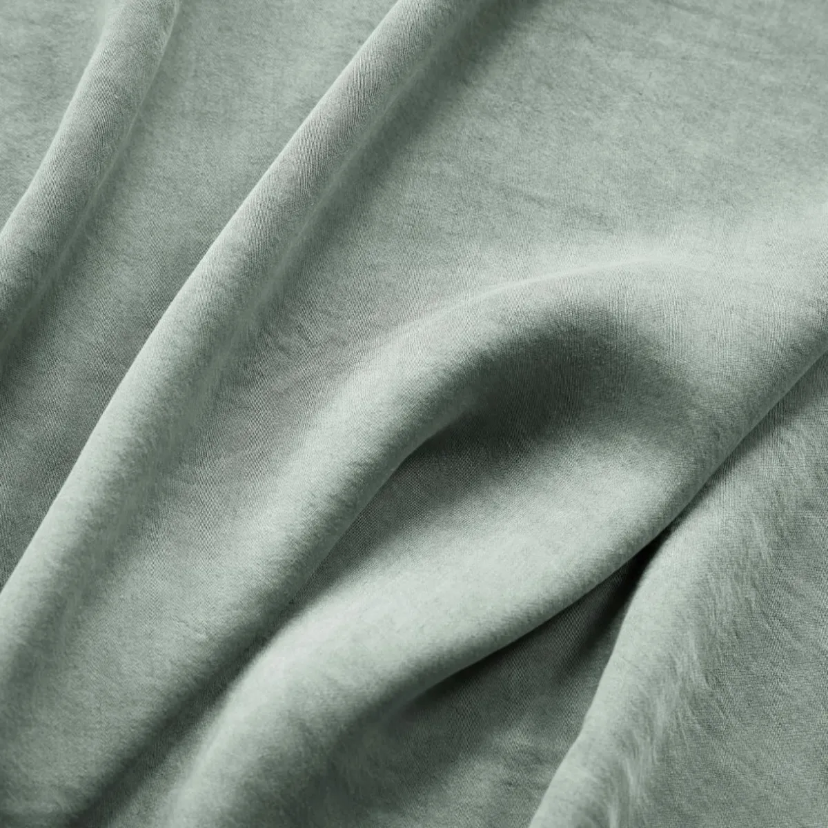 EMINZA Housse de couette lyocell Tencel™ lavé (260 x 240 cm) Olivia Vert Eucalyptus Clearance