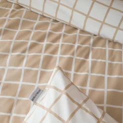 TRADILINGE Housse de couette percale de coton (260 x 240 cm) Max Beige Online