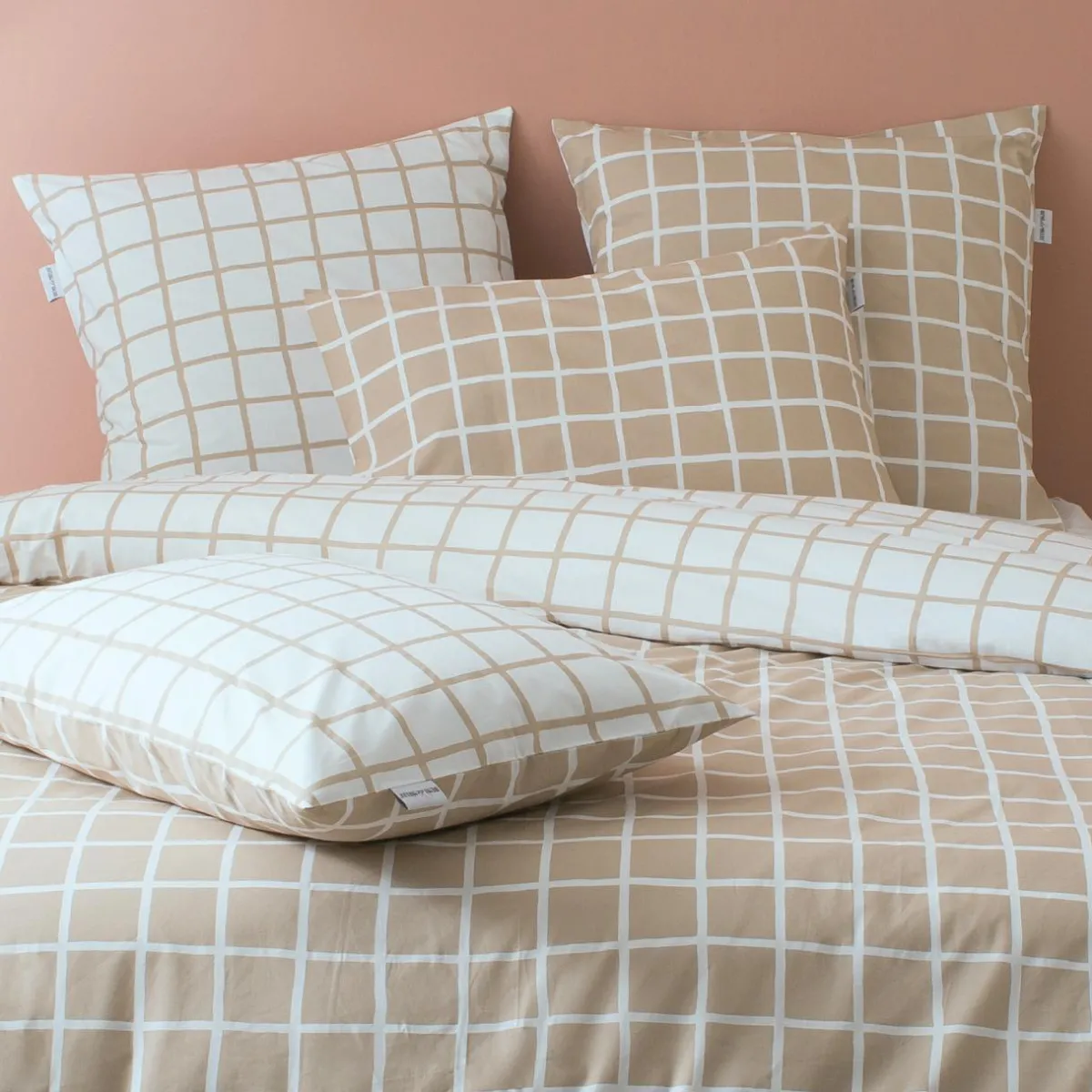 TRADILINGE Housse de couette percale de coton (260 x 240 cm) Max Beige Online