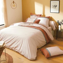 TRADILINGE Housse de couette percale de coton (200 x 200 cm) Macassar Cognac Online