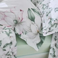 TRADILINGE Housse de couette percale de coton (200 x 200 cm) Magnolia sauge Vert