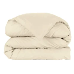 EMINZA Housse de couette percale de coton (240 x 220 cm) Cali Beige