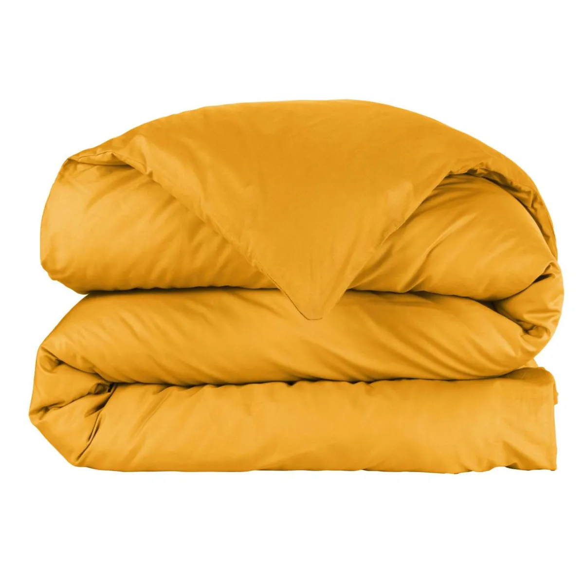 EMINZA Housse de couette percale de coton (280 x 240 cm) Cali Jaune moutarde Clearance