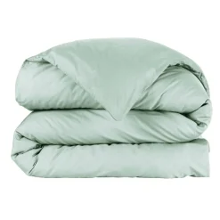 EMINZA Housse de couette percale de coton (140 x 200 cm) Cali Vert Eucalyptus Sale
