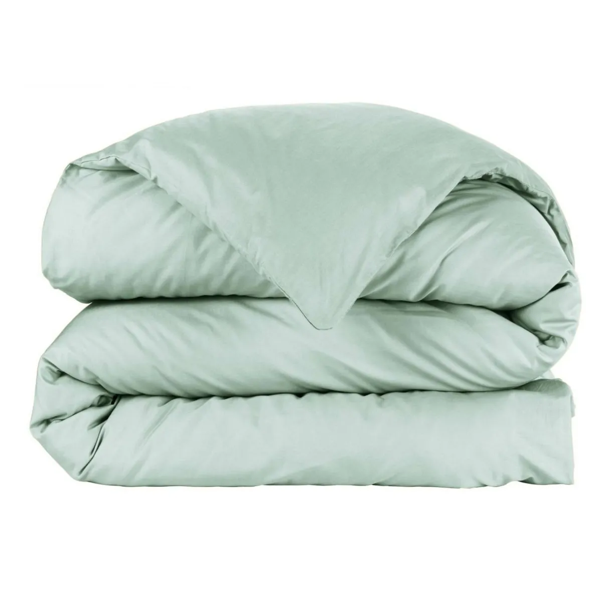 EMINZA Housse de couette percale de coton (140 x 200 cm) Cali Vert Eucalyptus Sale