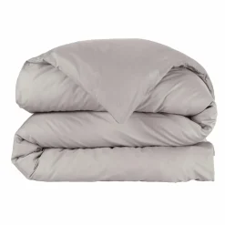 EMINZA Housse de couette percale de coton (260 x 240 cm) Cali Gris clair Clearance