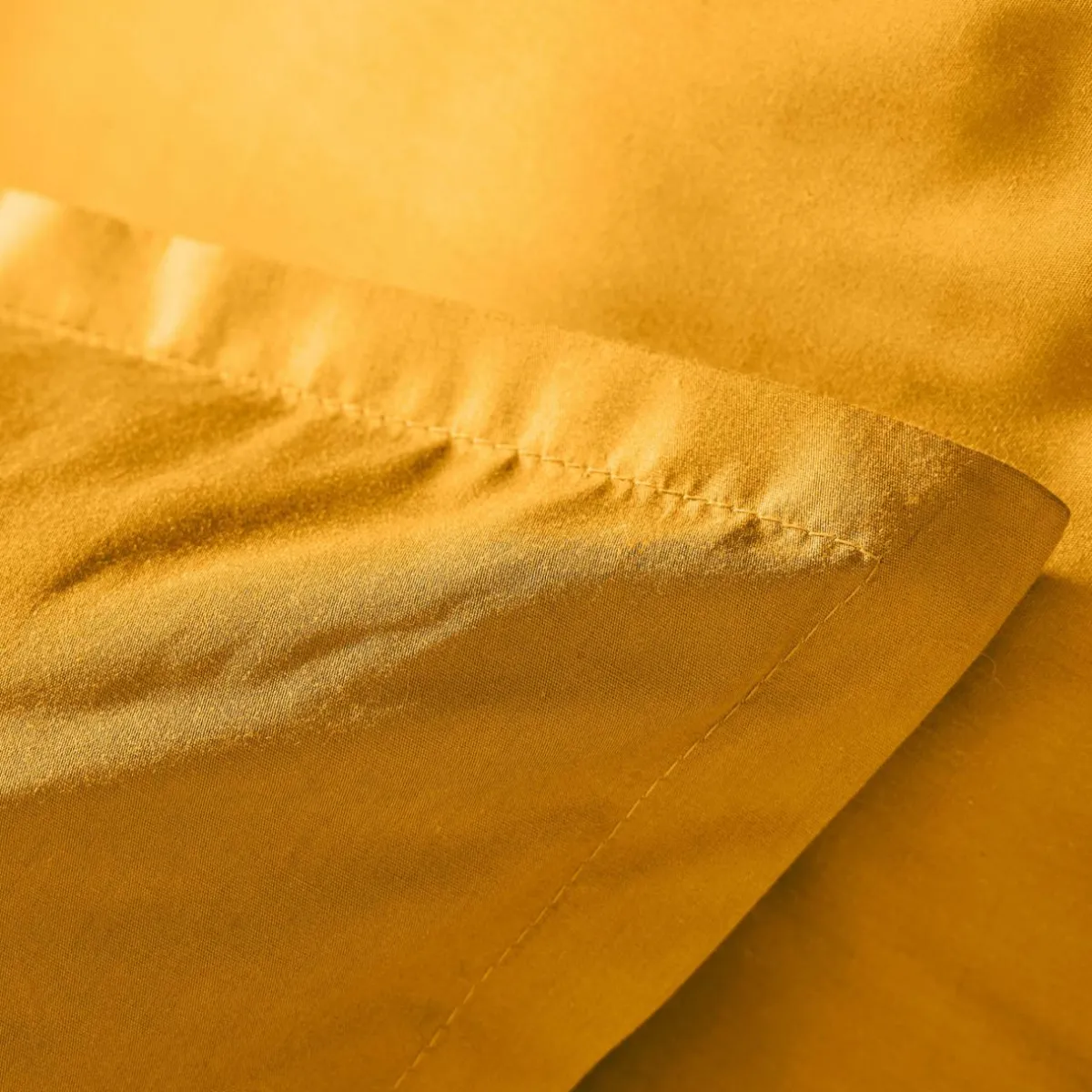 EMINZA Housse de couette percale de coton (240 x 220 cm) Cali Jaune moutarde Hot