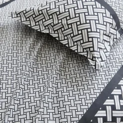 TRADILINGE Housse de couette percale de coton (300 x 240 cm) Riviera e Gris New