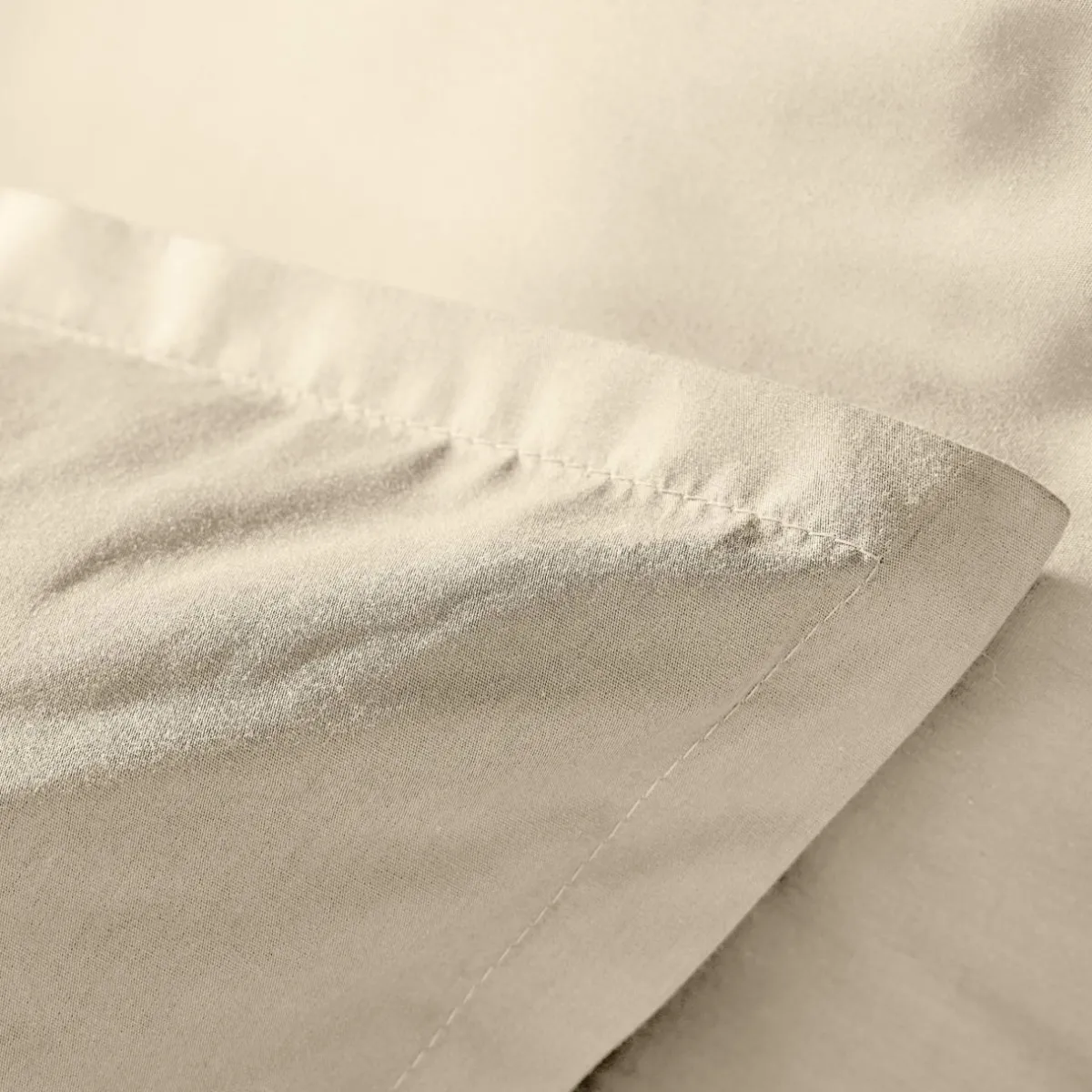 EMINZA Housse de couette percale de coton (200 x 200 cm) Cali Beige New