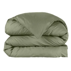 EMINZA Housse de couette percale de coton (280 x 240 cm) Cali Vert romarin Best