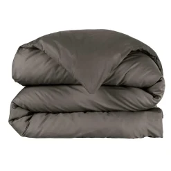 EMINZA Housse de couette percale de coton (140 x 200 cm) Cali Gris Anthracite New