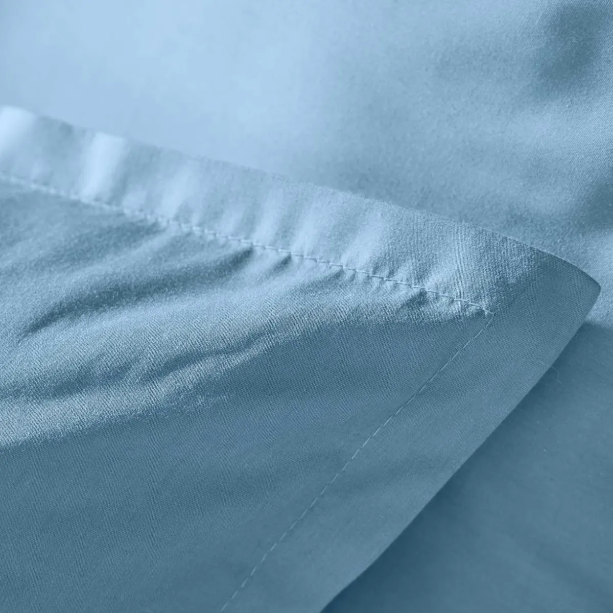 EMINZA Housse de couette percale de coton (200 x 200 cm) Cali Bleu Ciel