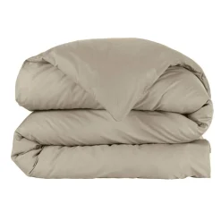 EMINZA Housse de couette percale de coton (140 x 200 cm) Cali Taupe