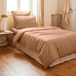 EMINZA Housse de couette percale de coton (140 x 200 cm) Cali Rose Pêche New