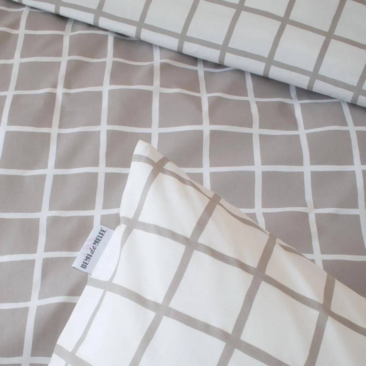 TRADILINGE Housse de couette percale de coton (200 x 200 cm) Max e Gris Outlet
