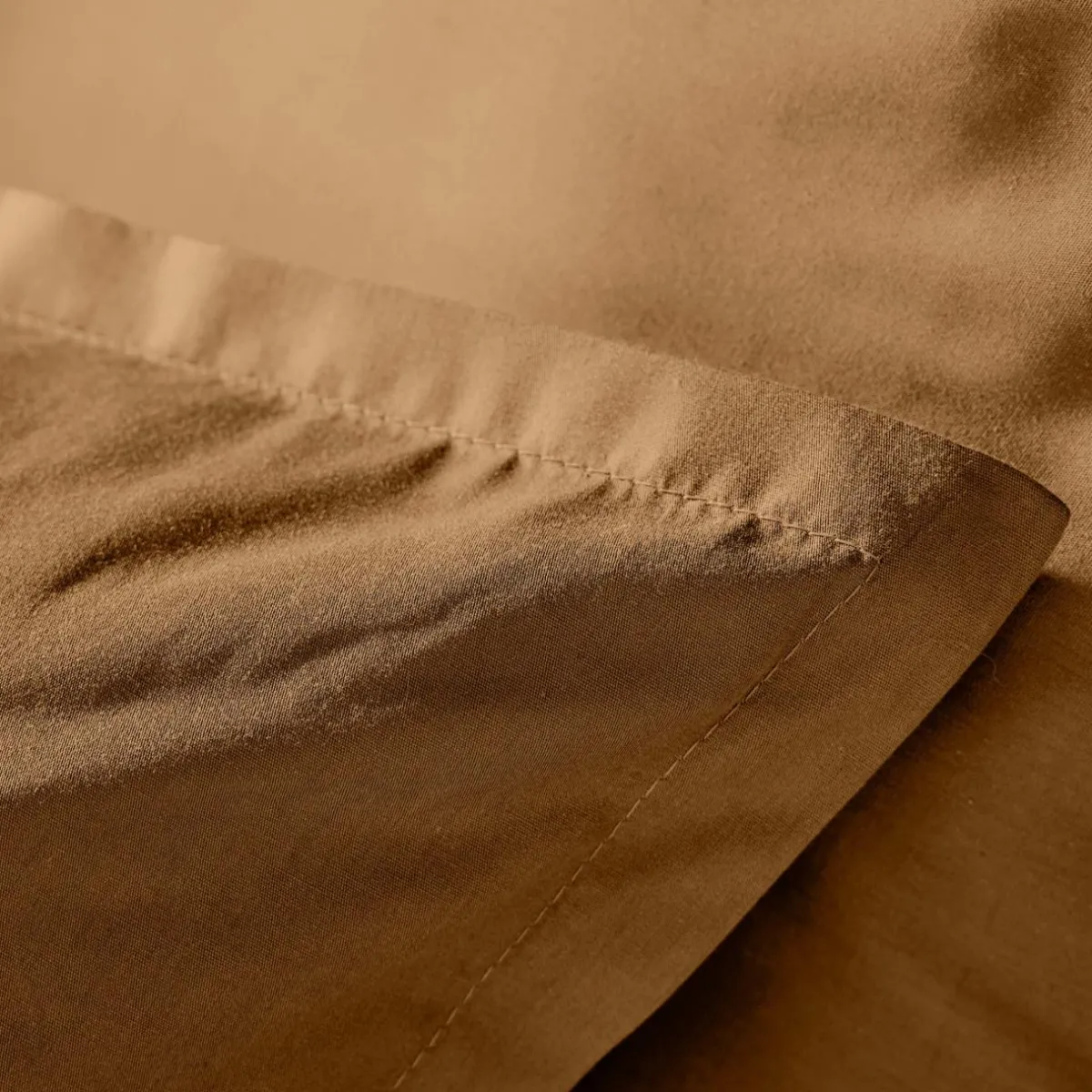 EMINZA Housse de couette percale de coton (200 x 200 cm) Cali Camel Discount