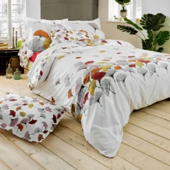 TRADI LINGE Housse de couette percale de coton (200 x 200 cm) Ginkgo Multicolore Outlet