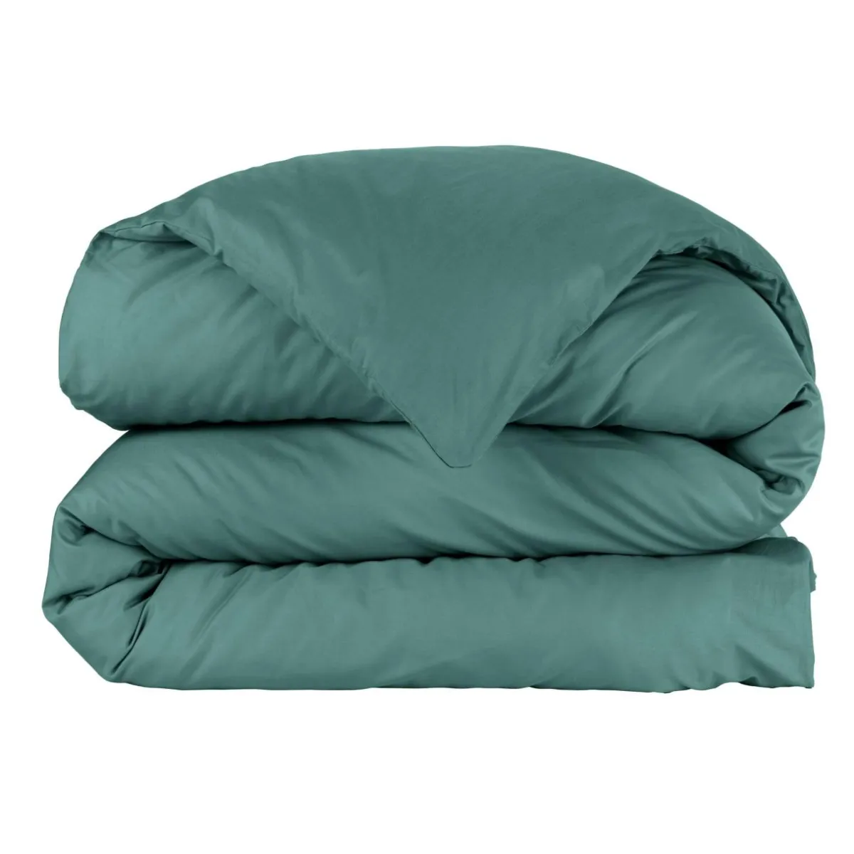 EMINZA Housse de couette percale de coton (280 x 240 cm) Cali Bleu canard