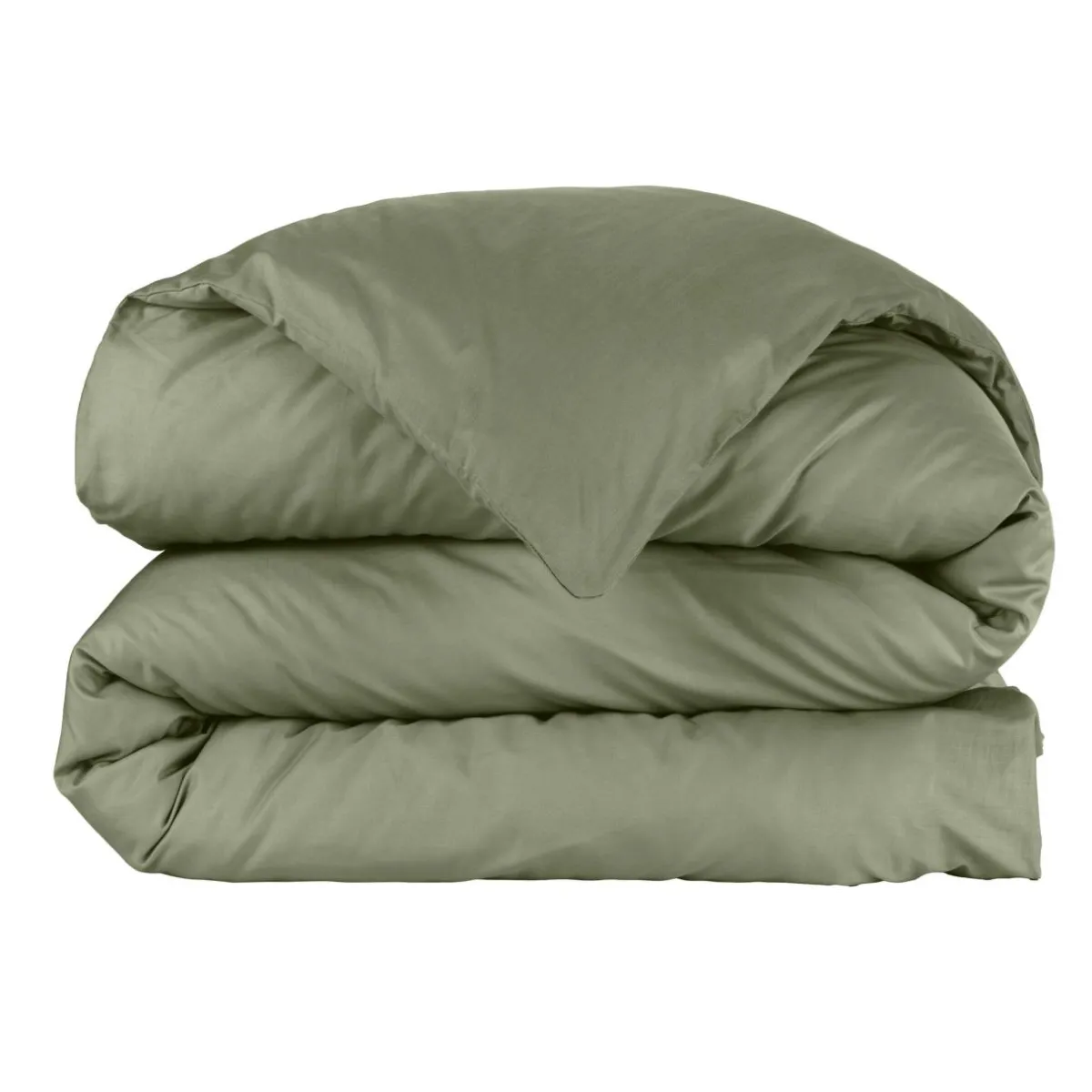 EMINZA Housse de couette percale de coton (240 x 220 cm) Cali Vert romarin Clearance