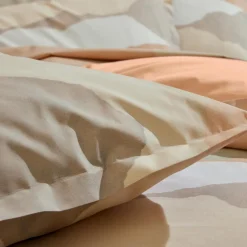 TRADI LINGE Housse de couette percale de coton (140 x 200 cm) Land Craie Beige Online