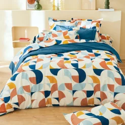 TRADILINGE Housse de couette percale de coton (260 x 240 cm) Modulo Multicolore Sale
