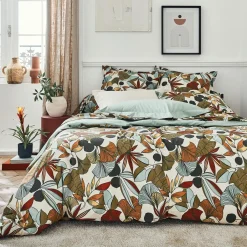 TRADILINGE Housse de couette percale de coton (200 x 200 cm) Cascade Multicolore