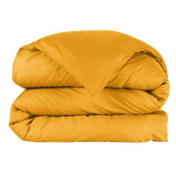 EMINZA Housse de couette percale de coton (260 x 240 cm) Cali Jaune moutarde Clearance