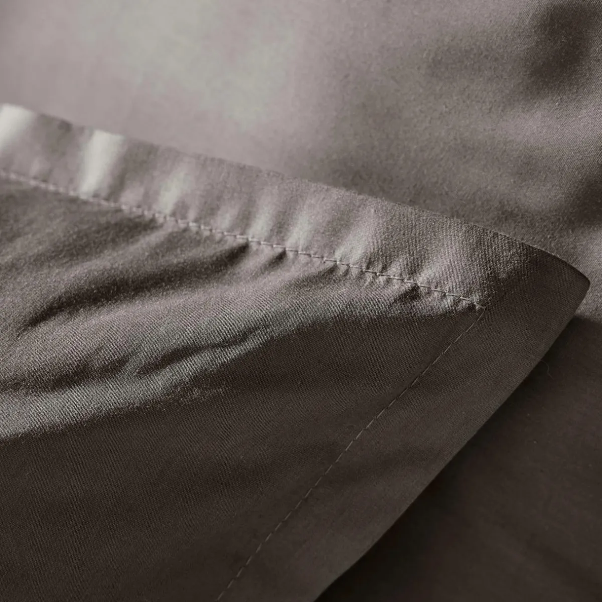 EMINZA Housse de couette percale de coton (200 x 200 cm) Cali Gris Anthracite Sale