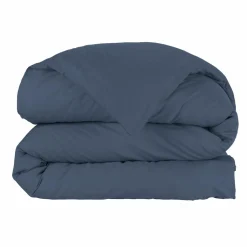 EMINZA Housse de couette percale de coton (140 x 200 cm) Cali Bleu marine Clearance