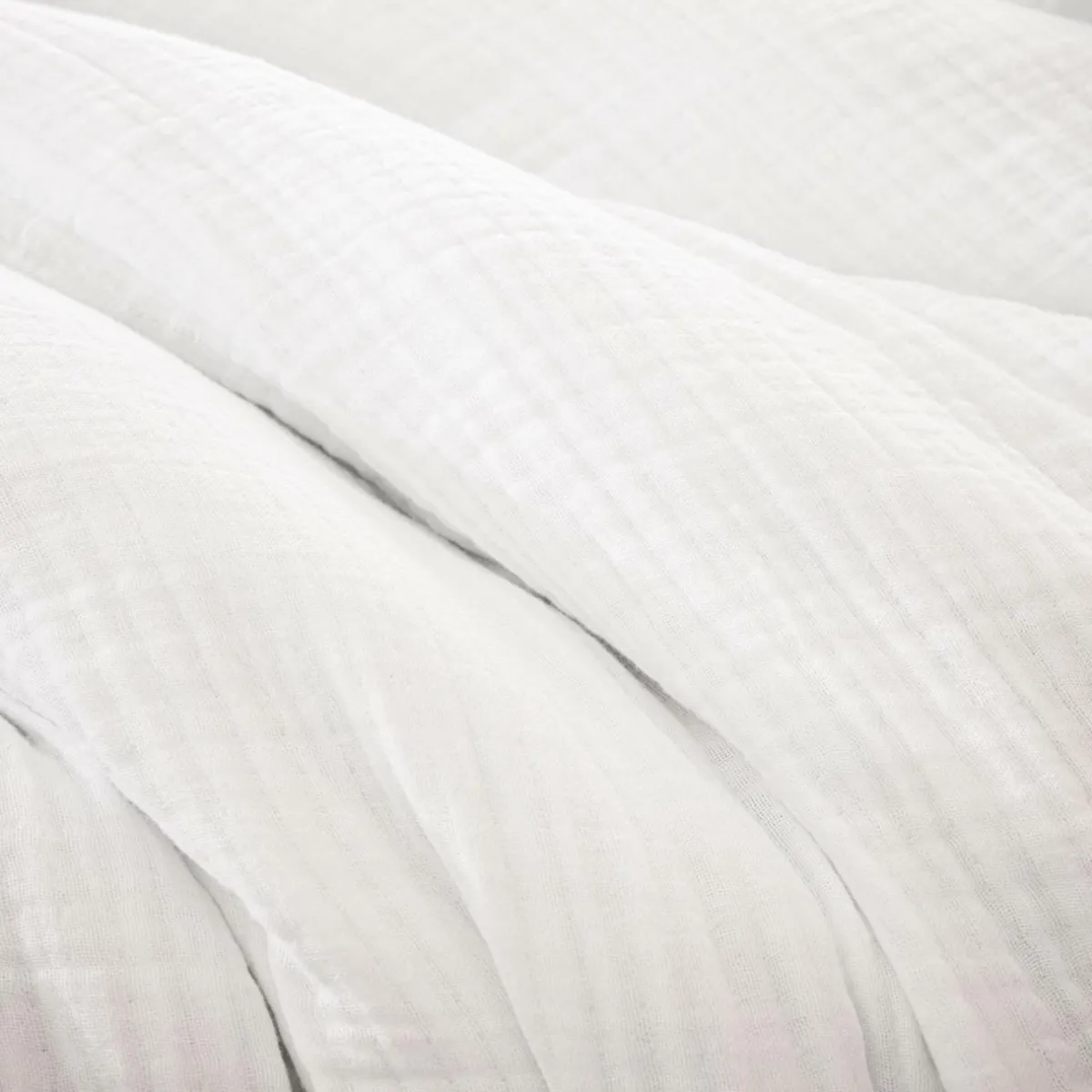EMINZA Housse de couette quadruple gaze de coton (200 x 200 cm) Victoria x Gaïa chantilly Blanc Sale