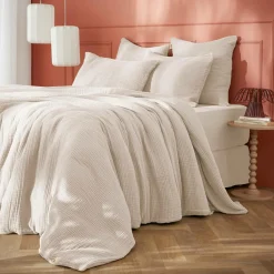EMINZA Housse de couette quadruple gaze de coton (240 x 220 cm) Victoria x Gaïa pampa Beige Sale