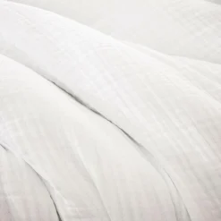 EMINZA Housse de couette quadruple gaze de coton (260 x 240 cm) Victoria x Gaïa chantilly Blanc New