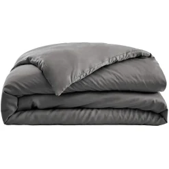 EMINZA Housse de couette satin de bambou (240 x 220 cm) Sienna granit Gris Best