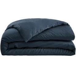 EMINZA Housse de couette satin de bambou (200 x 200 cm) Sienna Bleu nuit Discount