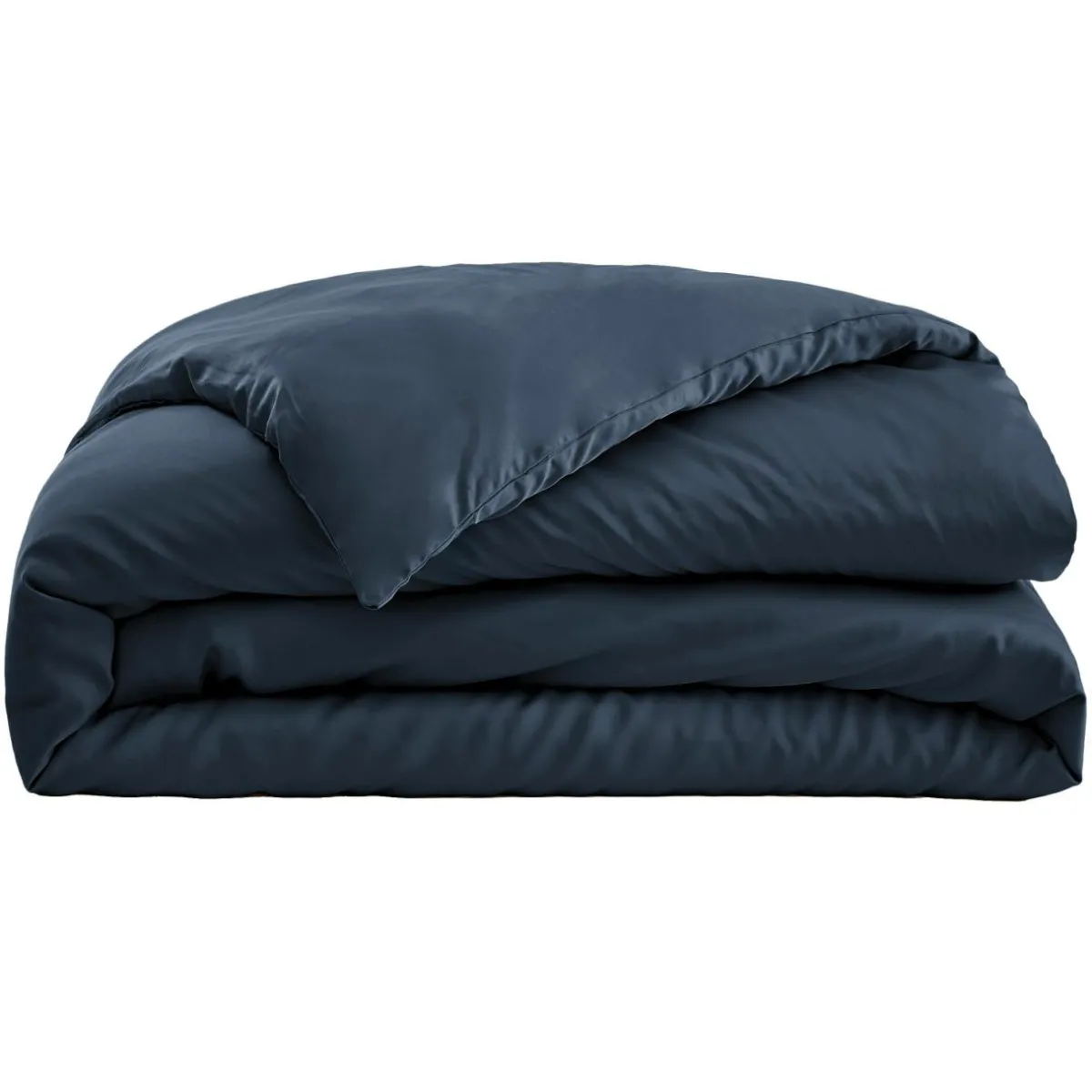 EMINZA Housse de couette satin de bambou (200 x 200 cm) Sienna Bleu nuit Discount