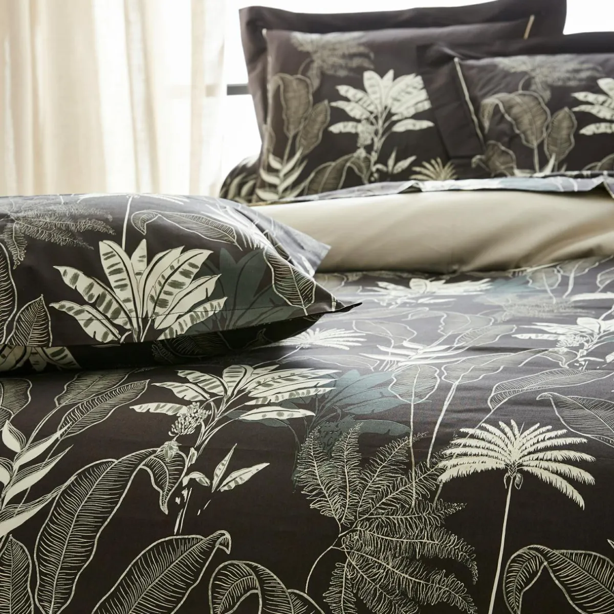 TRADILINGE Housse de couette satin de coton (240 x 220 cm) Cayenne e Noir Online