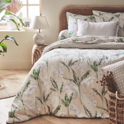 TRADILINGE Housse de couette satin de coton (200 x 200 cm) Voyage e Vert