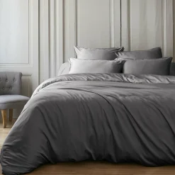 EMINZA Housse de couette satin de bambou (260 x 240 cm) Sienna granit Gris Clearance
