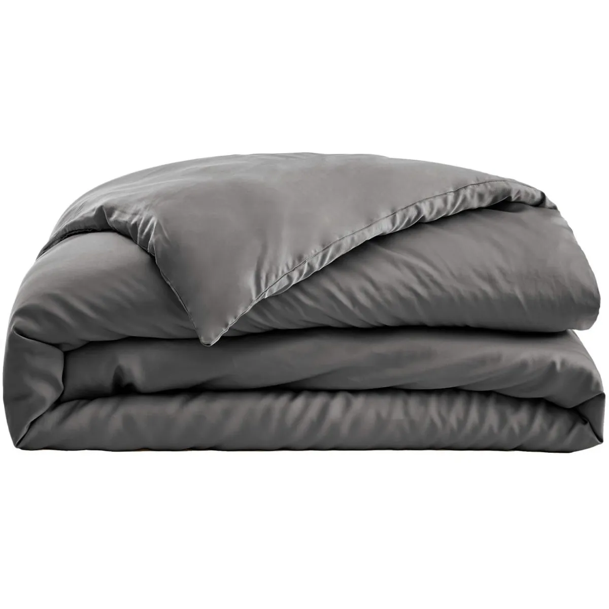 EMINZA Housse de couette satin de bambou (260 x 240 cm) Sienna granit Gris Clearance