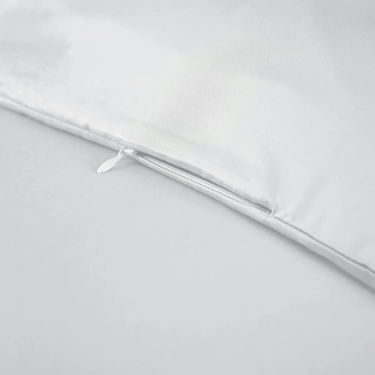 EMINZA Housse de couette satin de bambou (280 x 240 cm) Sienna chantilly Blanc